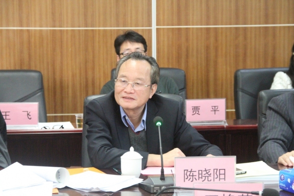 专家组组长陈晓阳教授主持评审会 专家组组长陈晓阳教授主持评审会