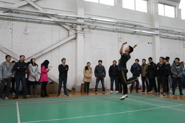 男单选手马学林比赛中