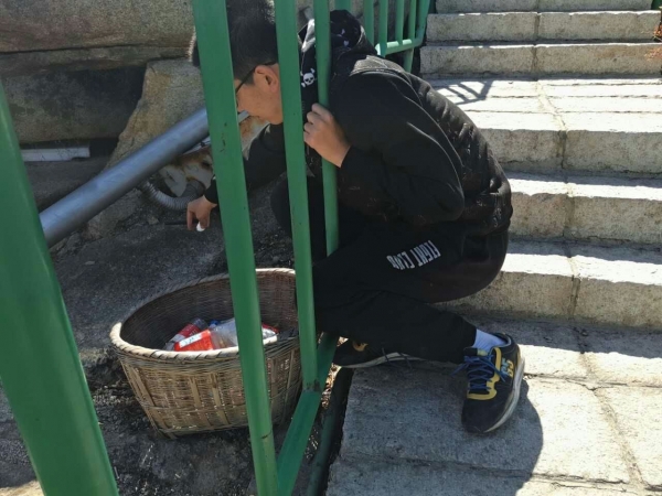 清理景区内垃圾